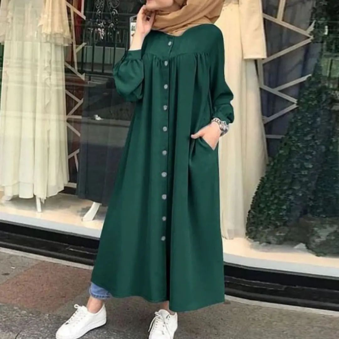 New fashion button Abaya