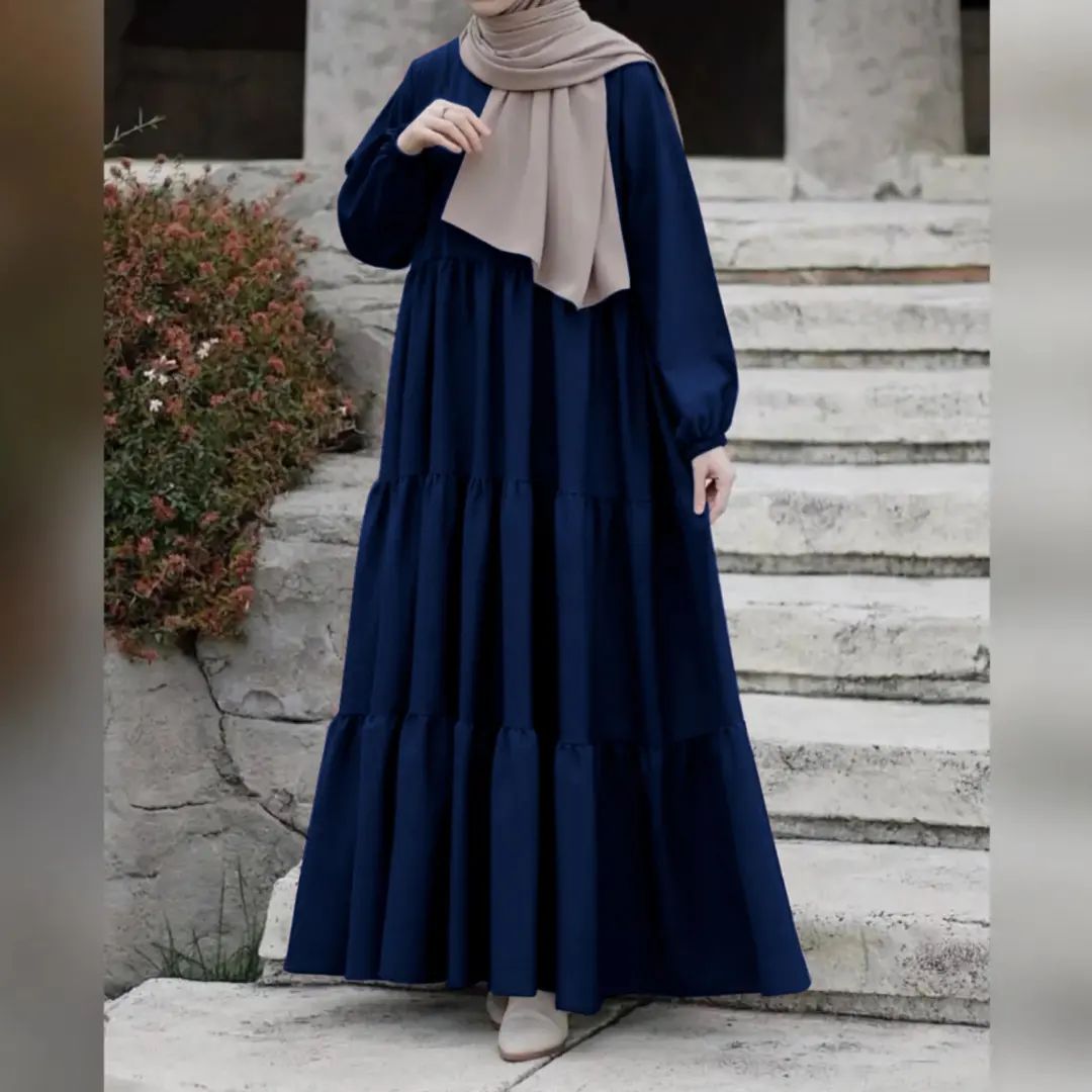 seema frill abaya with stroller