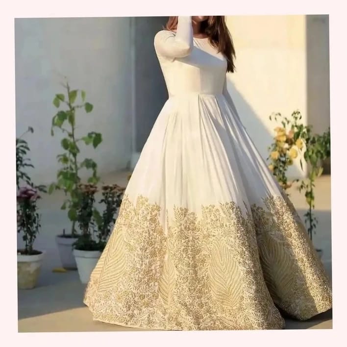 Chiffon umbrella Frock Design