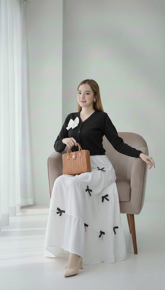 Bow Skirt And Shirt