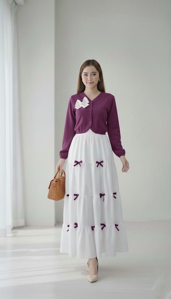 Bow Skirt And Shirt
