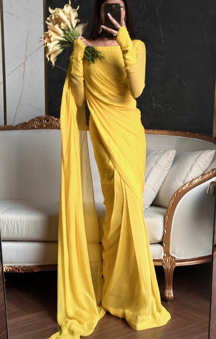 Noor-e-Jahan Stitched Saree