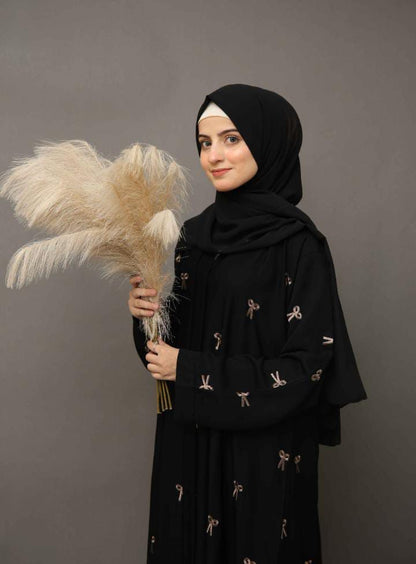 Trending Bow Abaya with Stroller