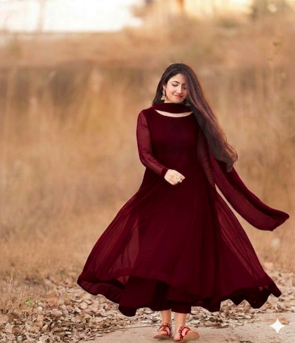 Entic Chiffon Dress 3piece Stitched