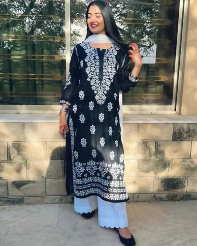 Indian lawn Embroidered Kurti