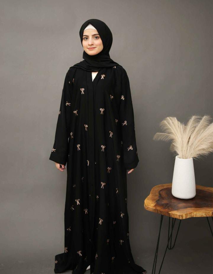 Trending Bow Abaya with Stroller
