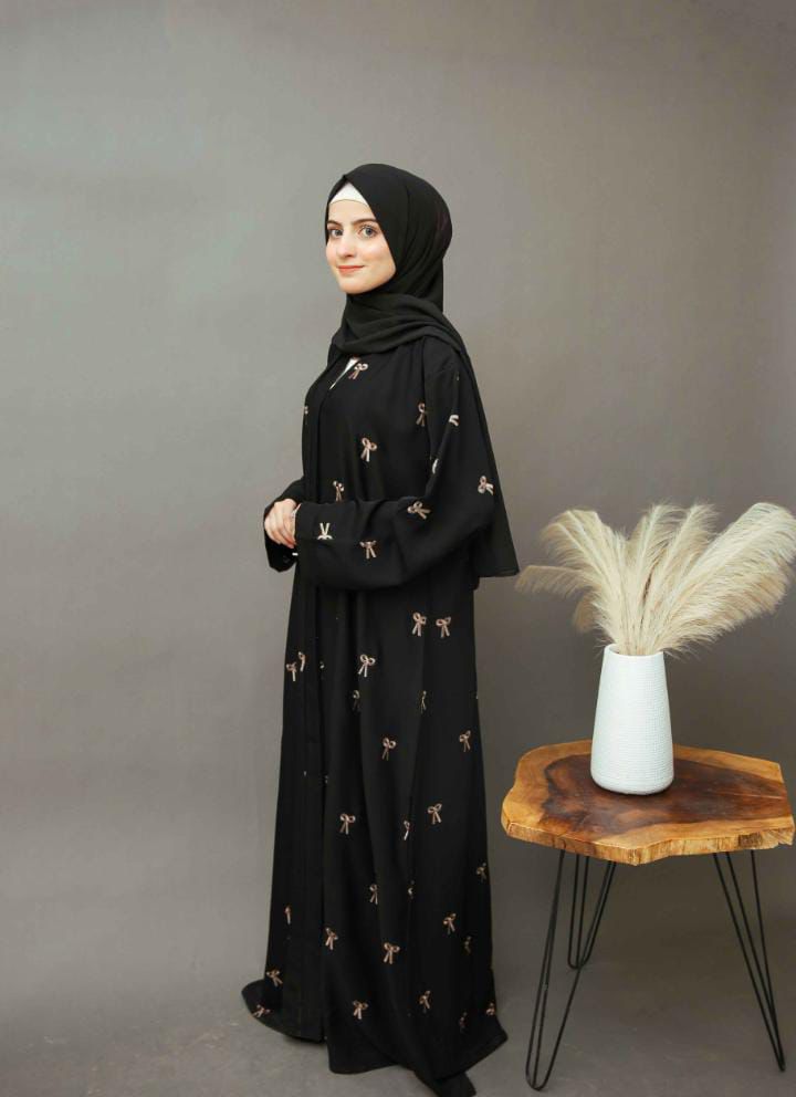 Trending Bow Abaya with Stroller