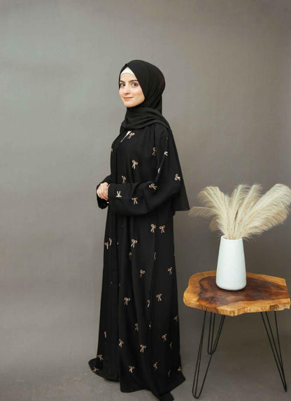 Trending Bow Abaya with Stroller