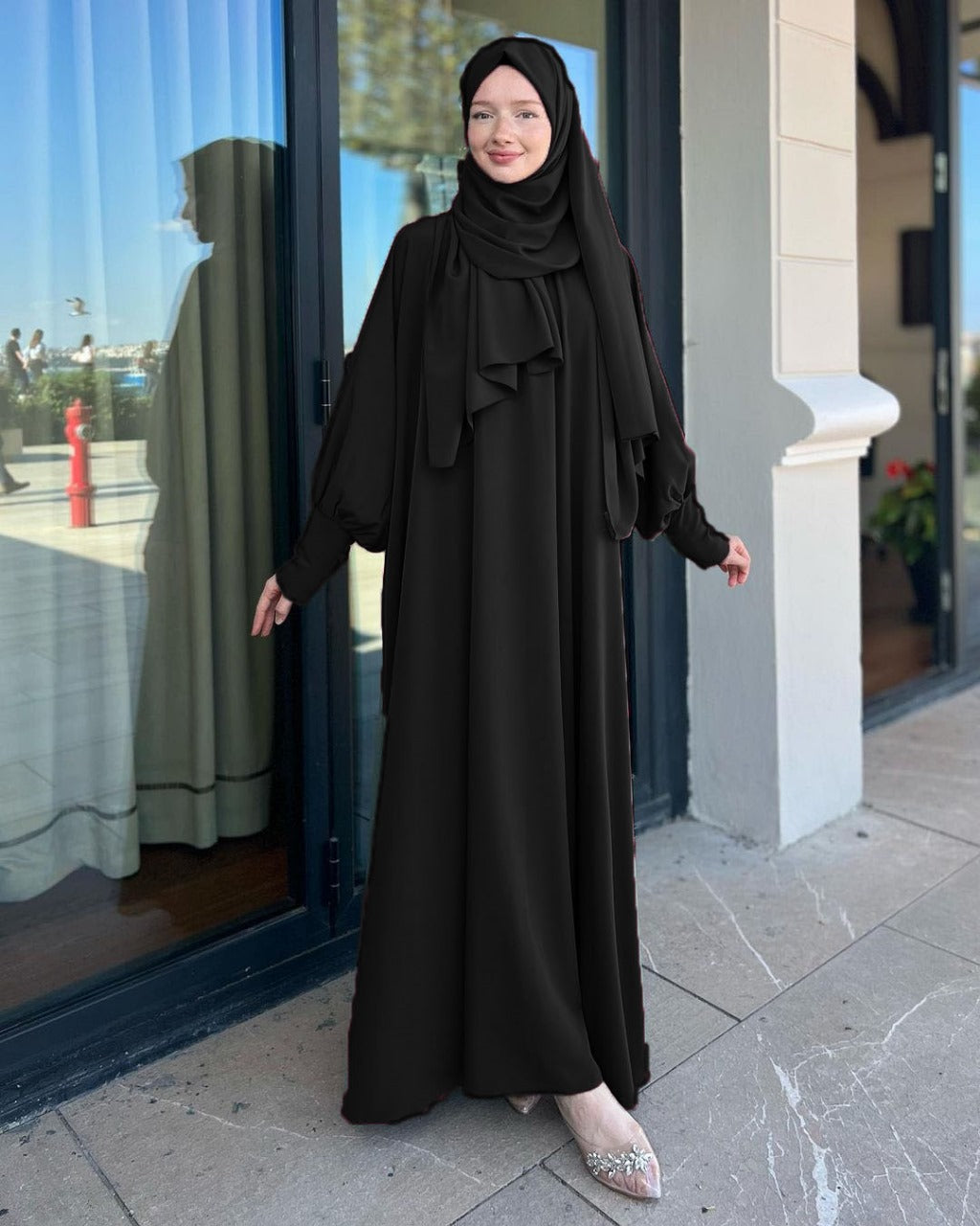 Irani Abaya with stroller