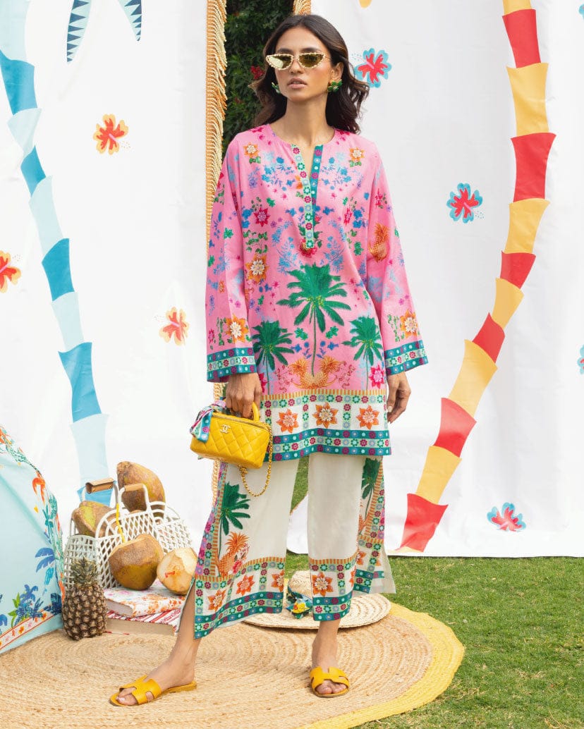 Musk Print Lawn Suit Stiched