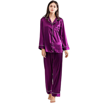 Purple – Silky Pajama Set for Women