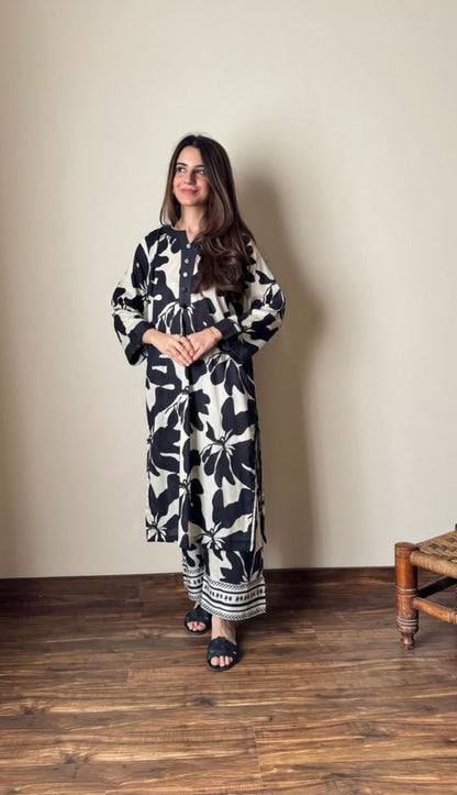 leaf Print 2pcs Pret