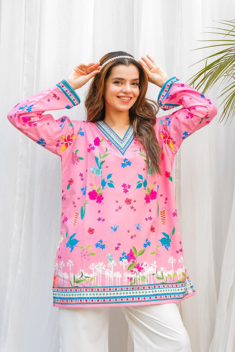 Musk Print Lawn Suit Stiched