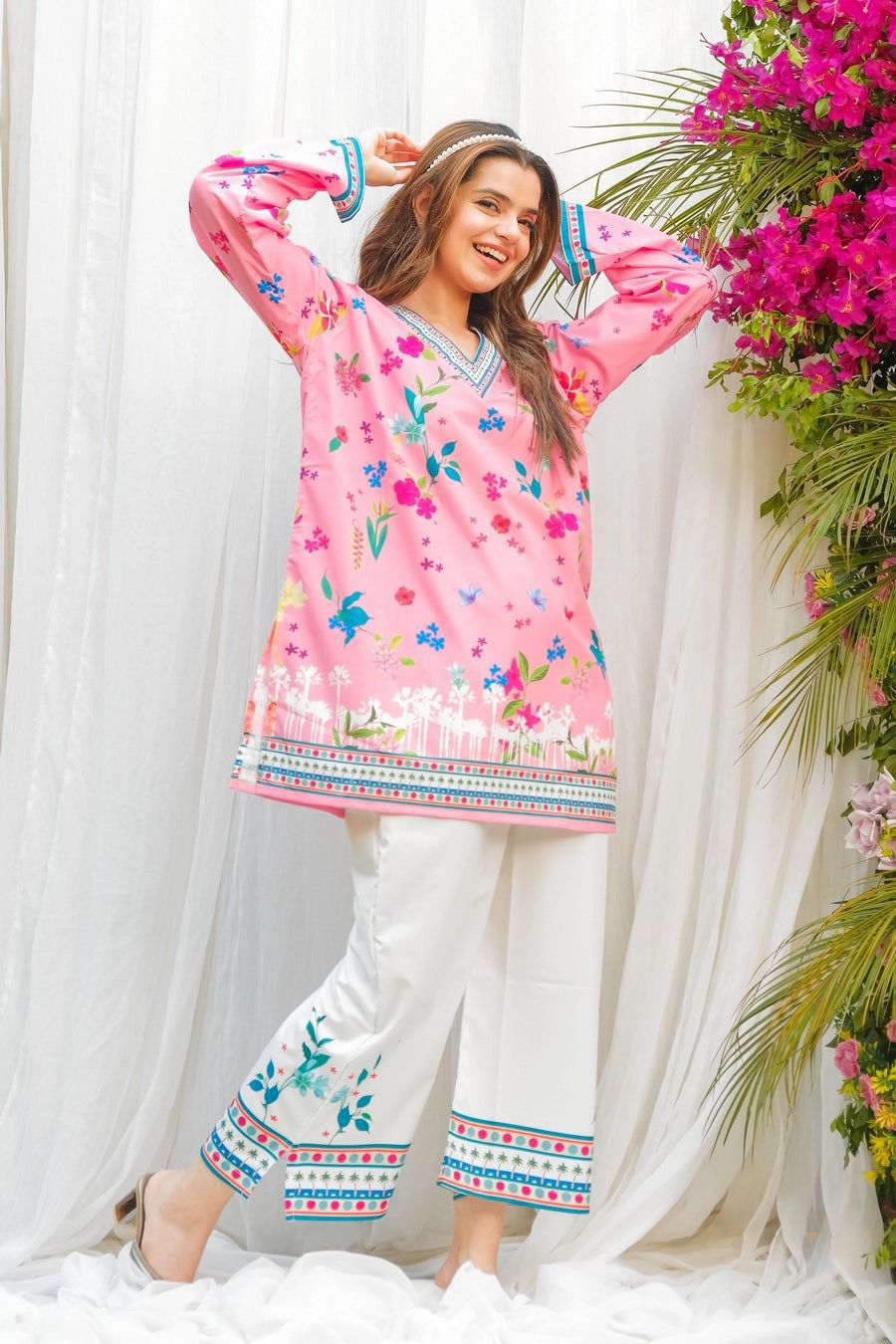Musk Print Lawn Suit Stiched