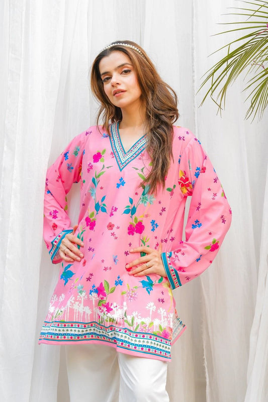Musk Print Lawn Suit Stiched