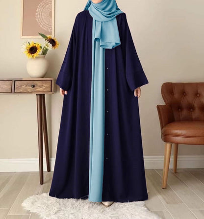 Double abaya with inner attached