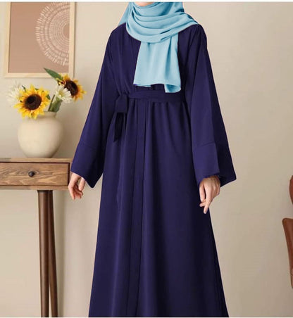 Double abaya with inner attached