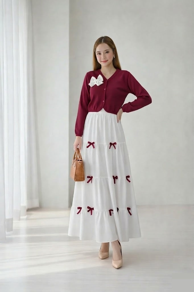 Bow Skirt And Shirt