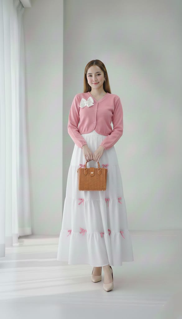 Bow Skirt And Shirt