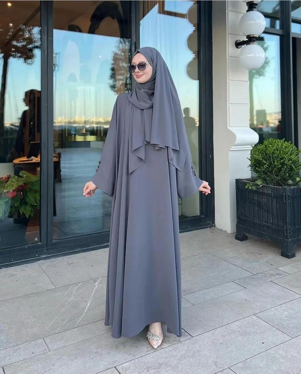 ARABIC GREY  ABAYA