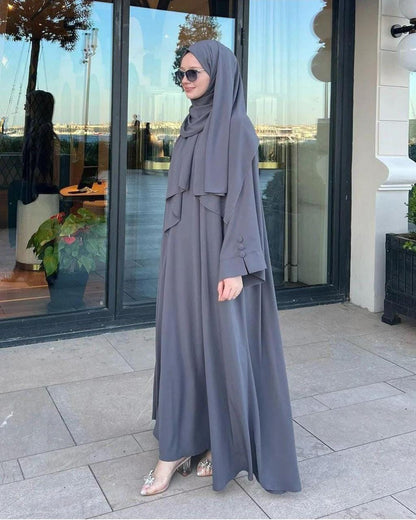 ARABIC GREY  ABAYA