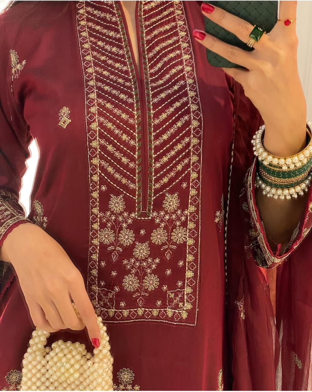Seher 3pcs pret embroiderd