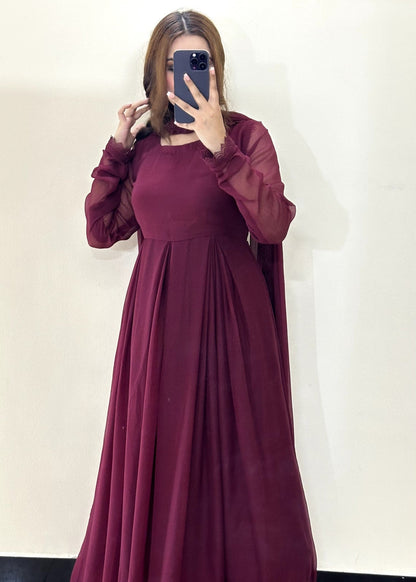 Entic Chiffon Dress 3piece Stitched