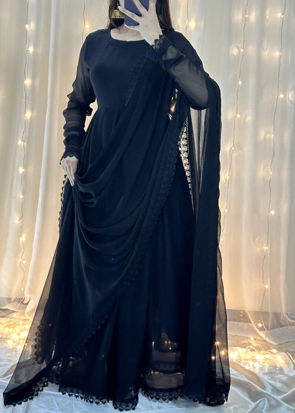 Entic Chiffon Dress 3piece Stitched