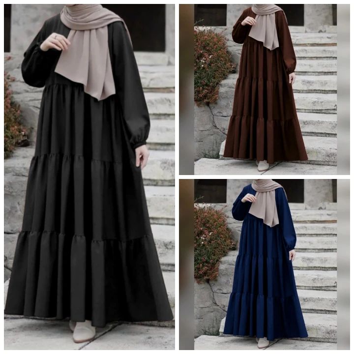 seema frill abaya with stroller