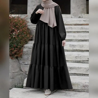 seema frill abaya with stroller