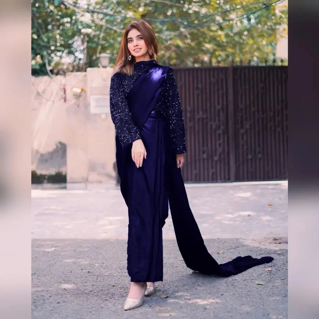 ARZOO PANT SAREE STITCHED