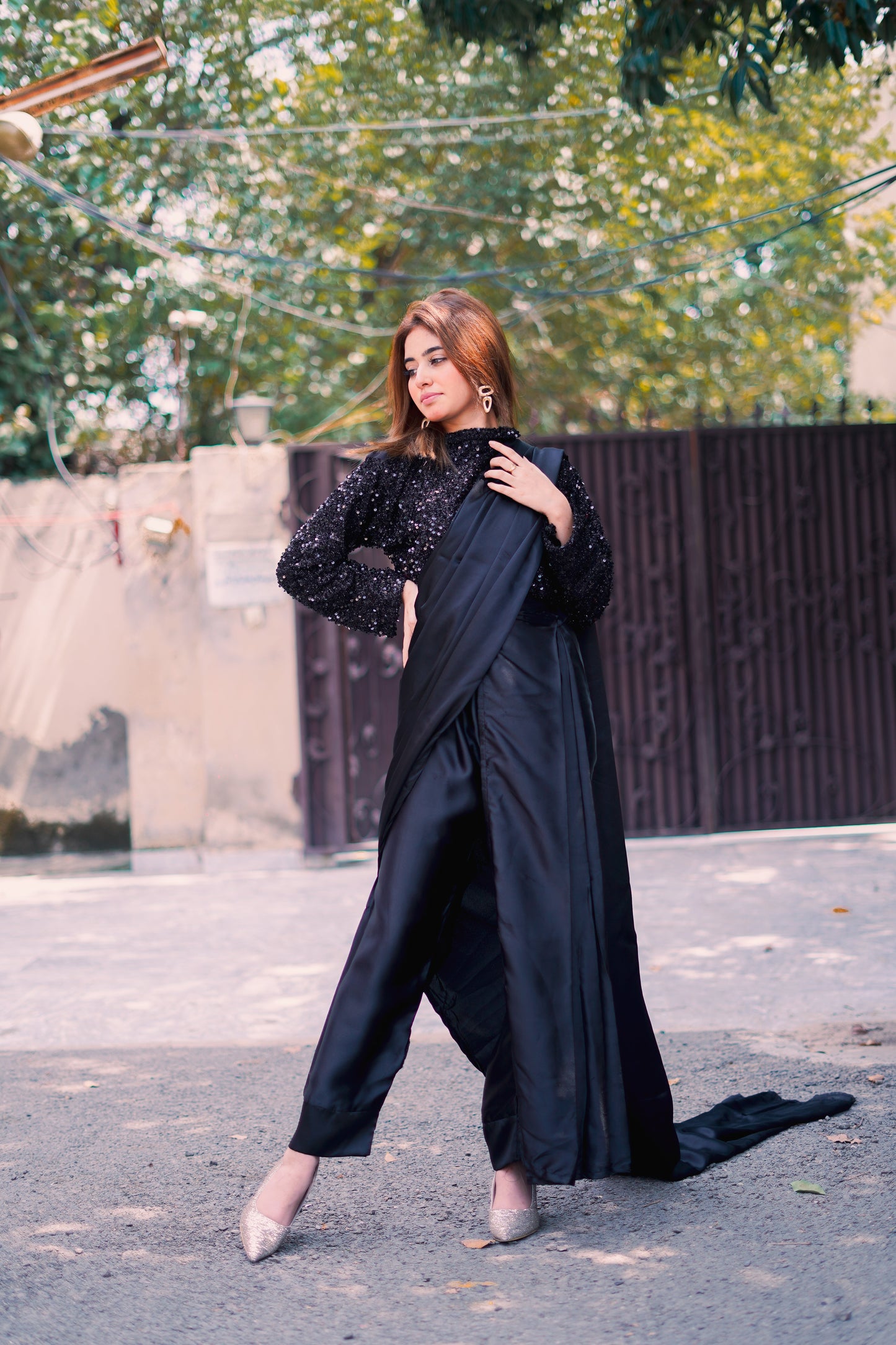 ARZOO PANT SAREE STITCHED