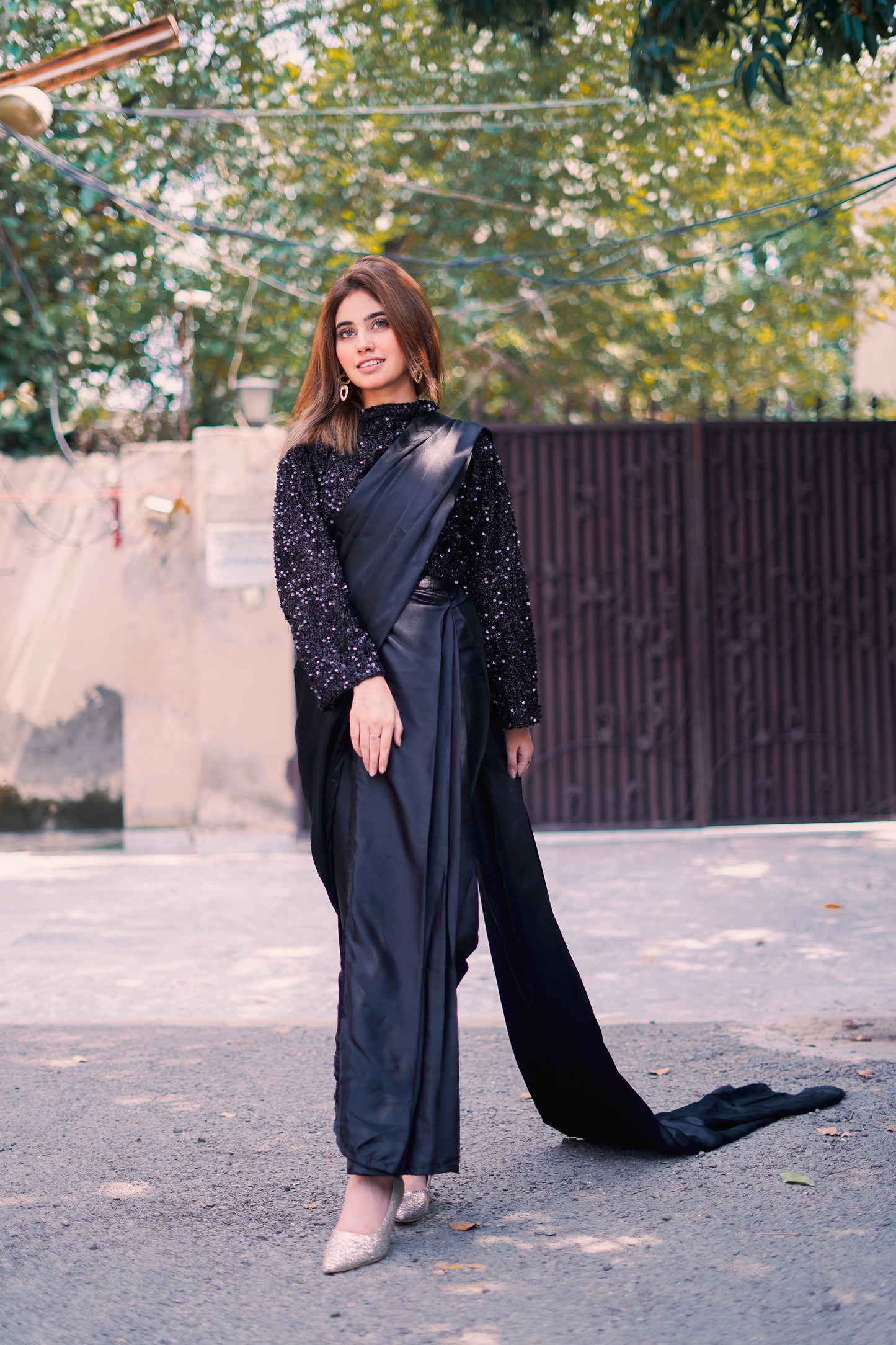 ARZOO PANT SAREE STITCHED