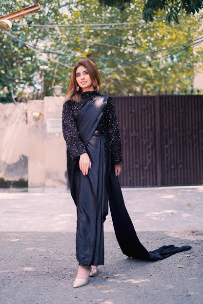 ARZOO PANT SAREE STITCHED